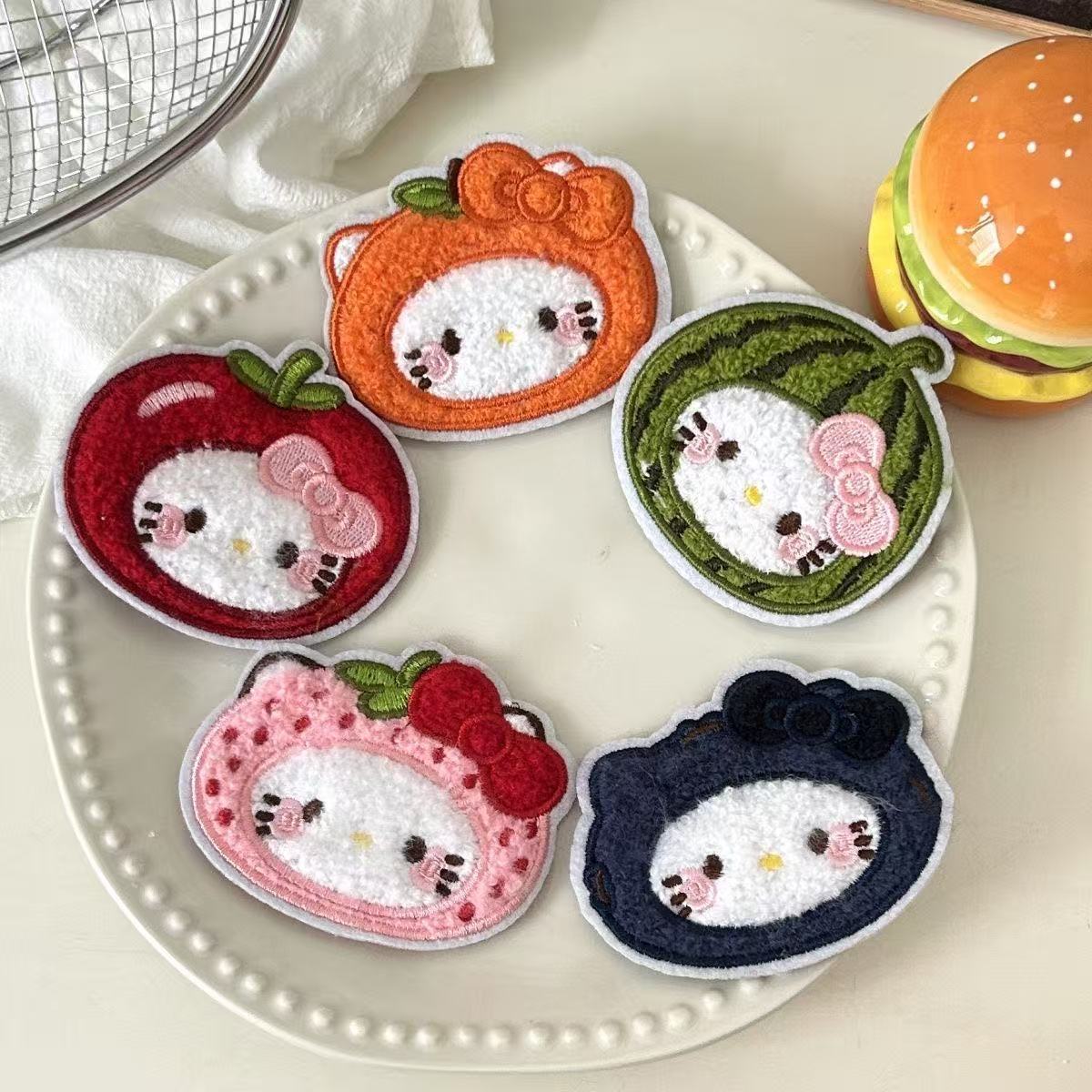 Fun and cute fruit-themed KT fringe hair stickers, soft and adorable cartoon girl magic stickers, hair styling tool, wholesale from manufacturer