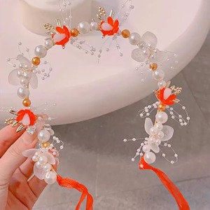 Tocado de la corona de los niños de la princesa Mori Garland Super Hada de la boda de la flor del tocado de La Flor de la diadema de la muchacha exquisita diadema horquilla