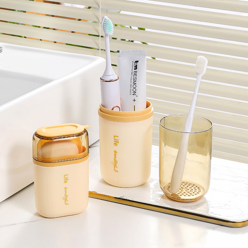 Nuevo viaje enjuague bucal taza cepillo de dientes taza conveniente viaje taza de lavado traje simple cepillo de dientes taza de almacenamiento traje de viaje de negocios