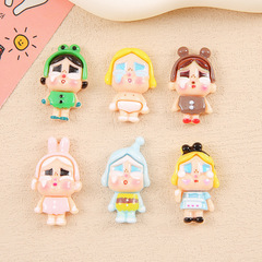 かわいい全身泣いている女の子樹脂ジュエリーアクセサリー diy クリーム接着剤携帯電話ケースキーホルダーホールシューズアクセサリー