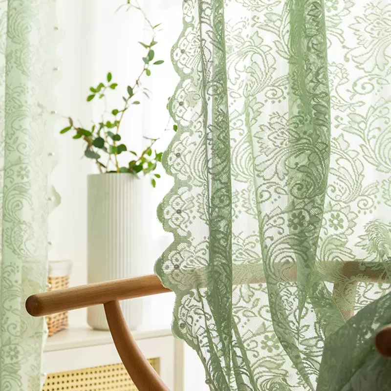法式蕾丝纱窗帘薄纱款阳台纱帘客厅纱帘高级感遮挡帘绍兴窗纱布料