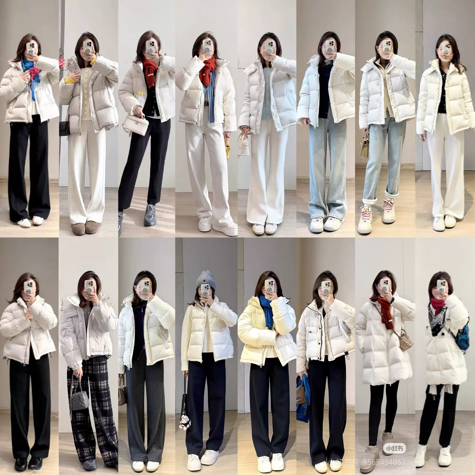 平湖白鸭绒女士羽绒服高级感中长款冬季外套女十三行女装尾货批发