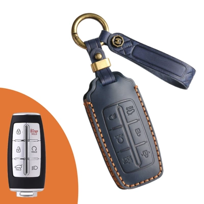 Case, Car key bag - 6-keys-blue