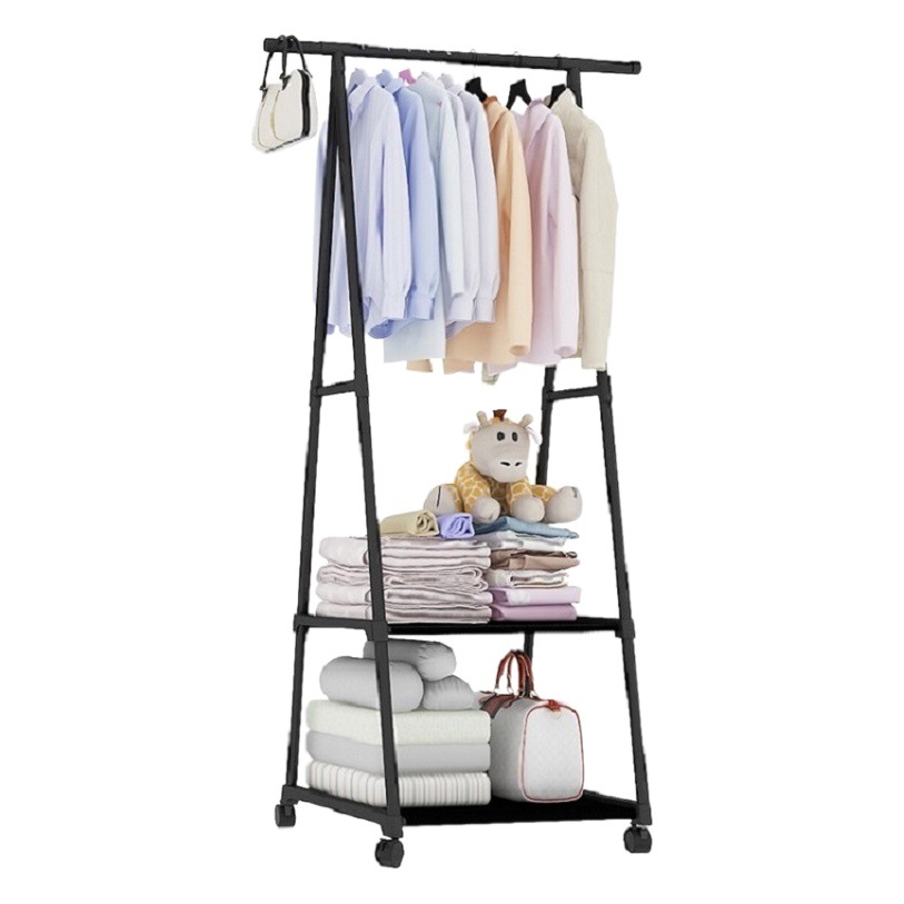 Suministro transfronterizo de perchas sencillas para uso doméstico, percheros móviles multifuncionales, percheros triangulares simples en stock