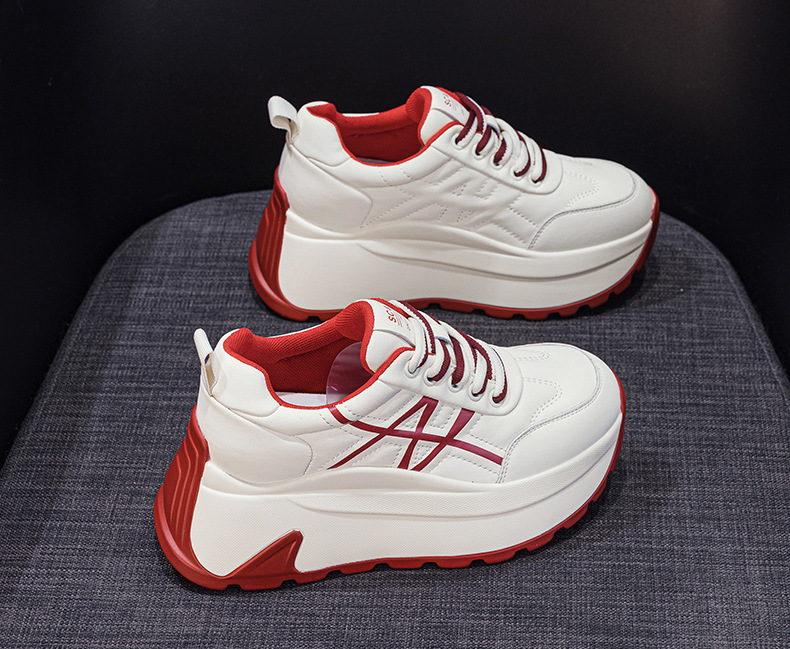 Giày sneaker nữ đế dày chunky phong cách bánh mì tăng chiều cao — M2971-1 màu mơ nhân nhung, M2971 Đỏ Một Lớp, M2971 Đen Một Lớp, M2971 màu mơ, một lớp lót chi tiết 21