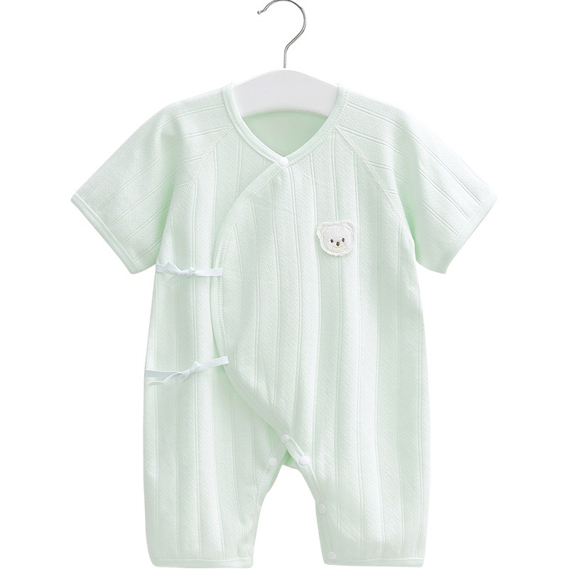 Ropa de verano para bebés recién nacidos, manga corta, algodón puro, estilo fino, 0-3 meses, conjunto de verano, 6 meses, mono unisex para bebé.