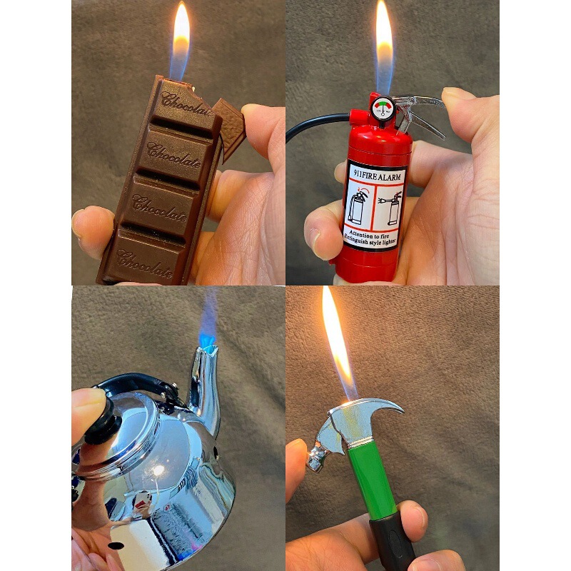 Creative and Quirky Lighter Teapot Vise Wrench Model Personalized Windproof Inflatable Cute Gift for Boyfriend or Girlfriend