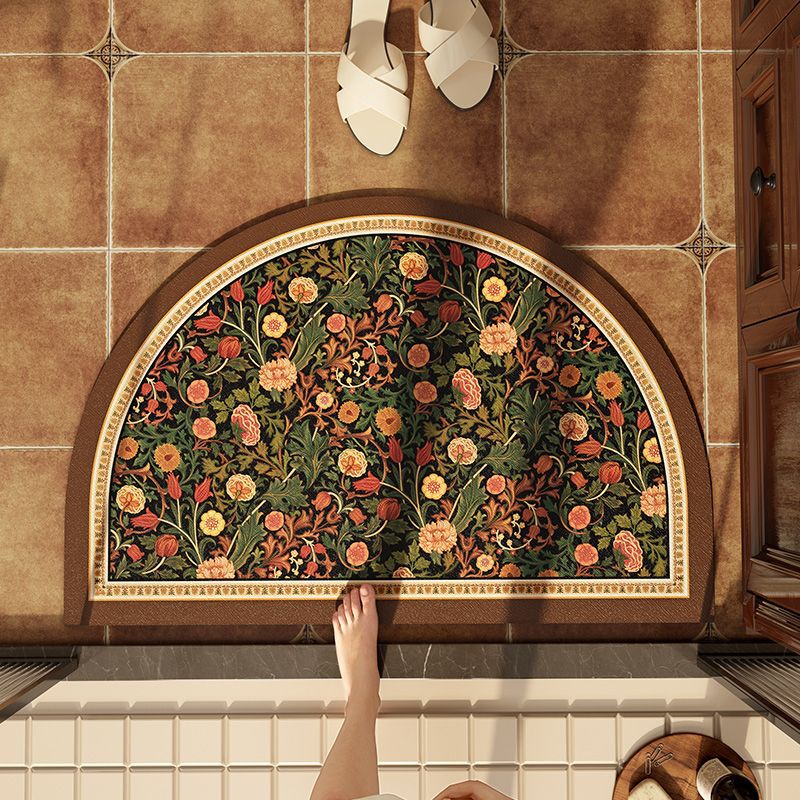 Light Luxury High-end Toilet Door Non-slip Floor Mat Retro American Style Diatom Mud Absorbent Quick-drying Toilet Foot Mat