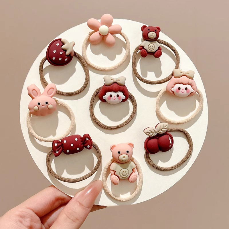 Cuerdas de cabello para bebés de alta elasticidad duradera, cabello para niñas, correa de goma de flores, anillo de cabello para niñas no lastimar el cabello para niños