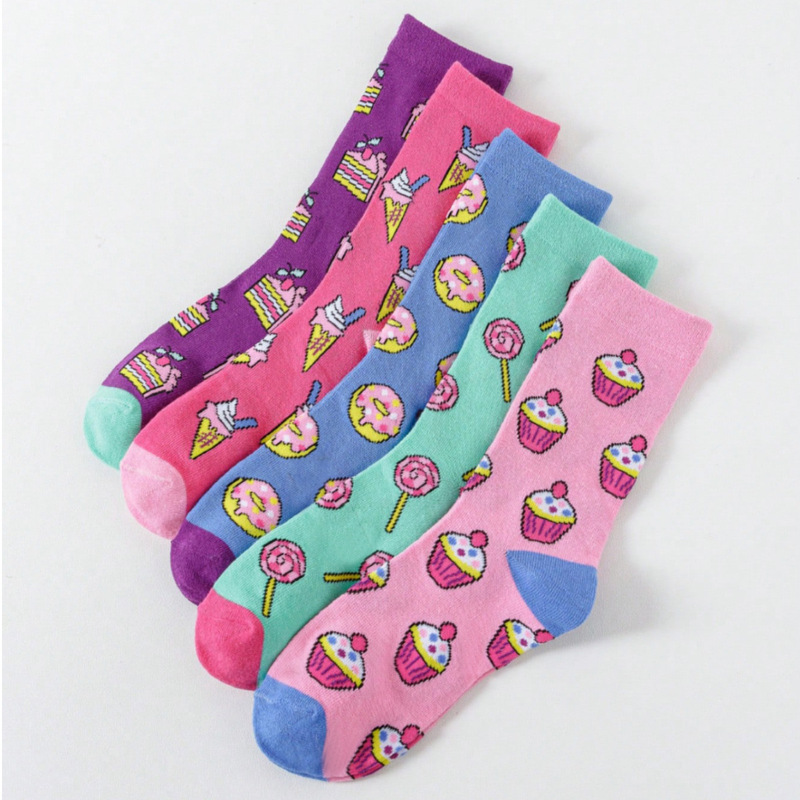 Cross-Border Socks Amazon New Candy Donut Socks Fun Original Trendy Socks Men and Women Foreign Trade Socks Mid-Tube Socks