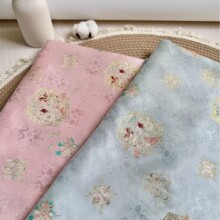 新款汉服布料比甲背心国风马面裙礼服色织提花织锦缎bjd面料90E18