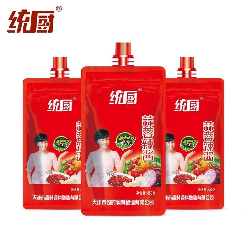 天津统厨蒜蓉辣酱蒜蓉酱商用450g100g蘸酱拌面甜辣酱烧烤酱调味酱|undefined