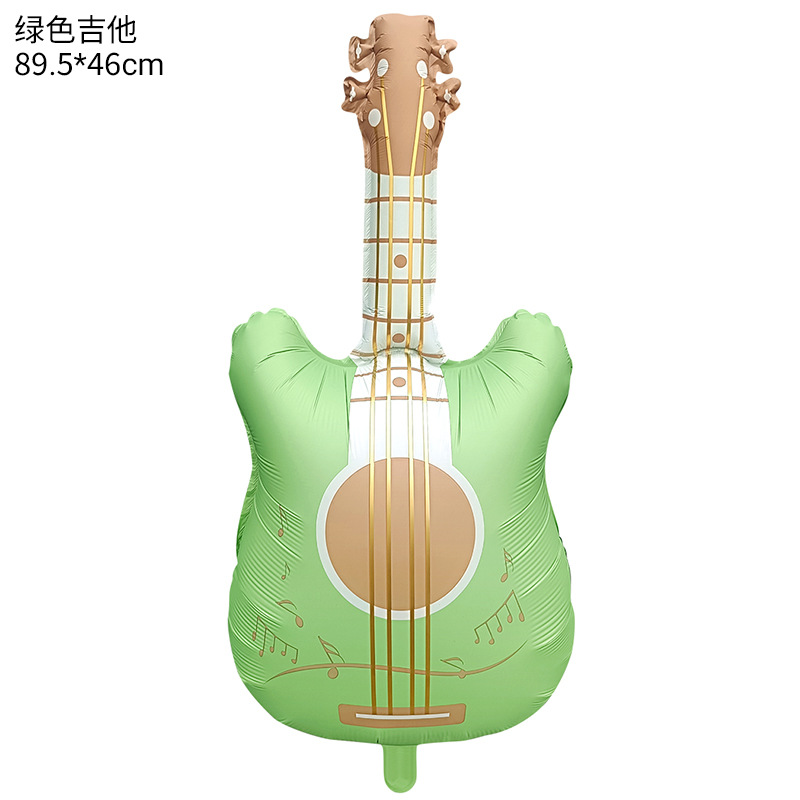 Globo de Aluminio con Forma de Guitarra Mate Estilo INS de Amazon, Luz de Caramelo en Forma de Estrella de Cinco Puntas, Decoraciones de Cumpleaños