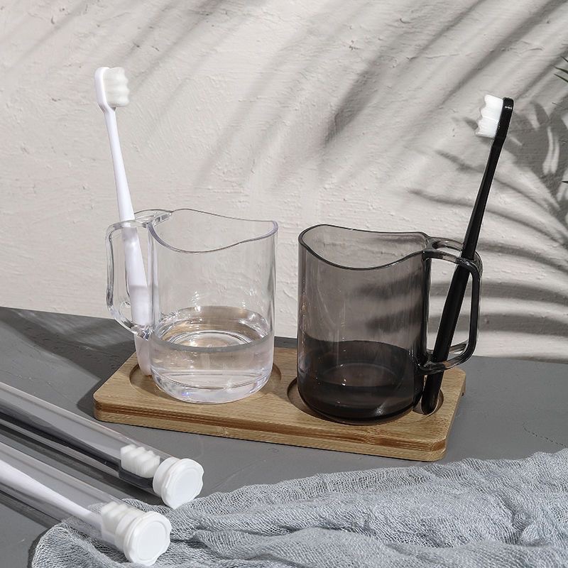 New Gargle Cup High-end Gargle Cup Household Transparent Brushing Gargle Cup Student Dormitory Tooth Cup Holder Toothbrush Holder