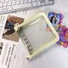 Homemade Girl A7 square pages PVC Pingxian Zipper Card Book Flash Powder Chasing Star Point Terminal