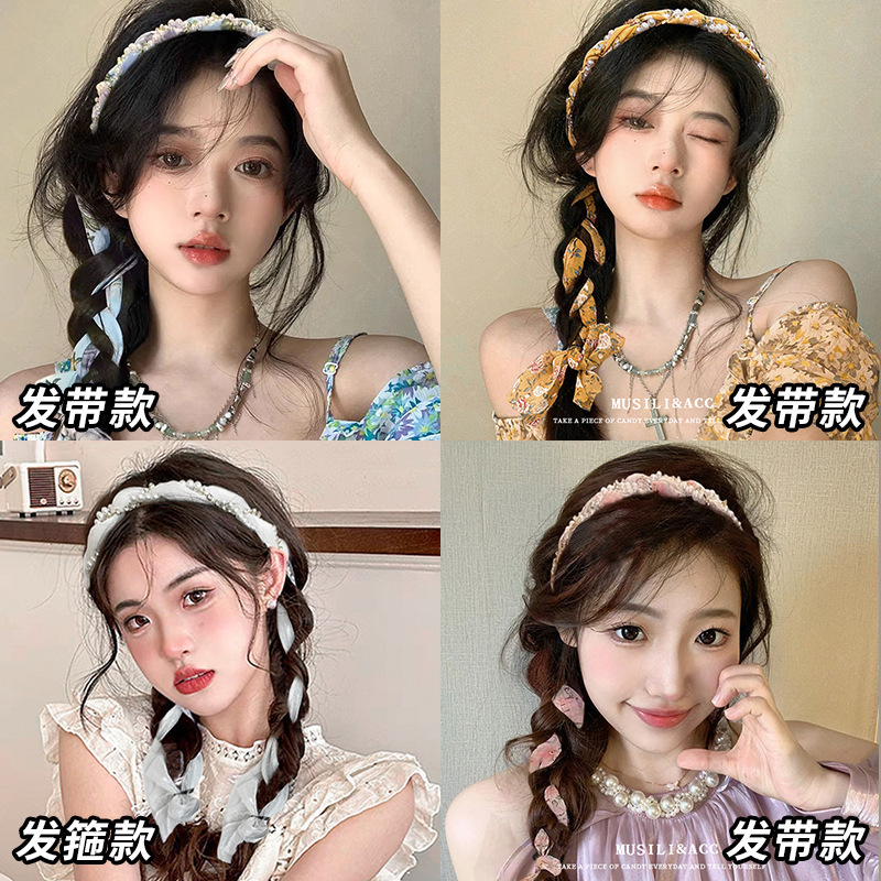レトロな欧米風ヘッドスカーフ、甘くてクールな女の子のヘアスカーフ、ストリートダンス、サイクリング、フォトプロップス、ヘアバンド、ベルト装飾|undefined