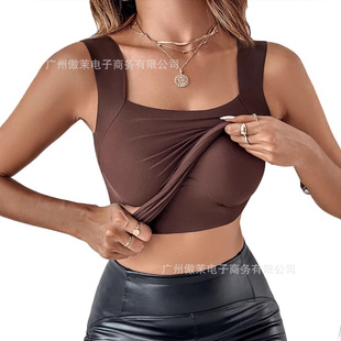 Cross-Border 2025 European and American Best-Selling Seamless Muscle Base Layer, Slim-Fitting, Skin-Beautifying Clothing, Thermal Vest