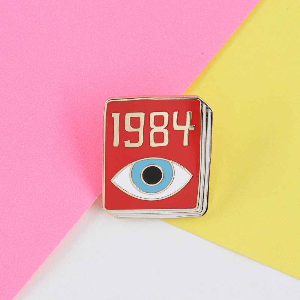 1984 novel inspired brooch metal badge fashion backpack pins and clothing accessories
