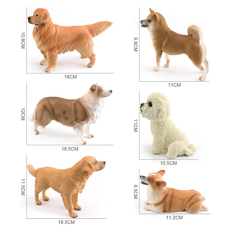 Los niños de simulación animal famoso modelo de perro Shiba Inu Peluche Golden Retriever Corgi Pastor perro mascota perro decoración de juguete
