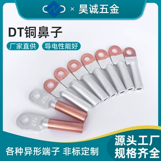 定制DT铜鼻子端子 电力电缆铜接线端子 快速连接器接线鼻接地端子