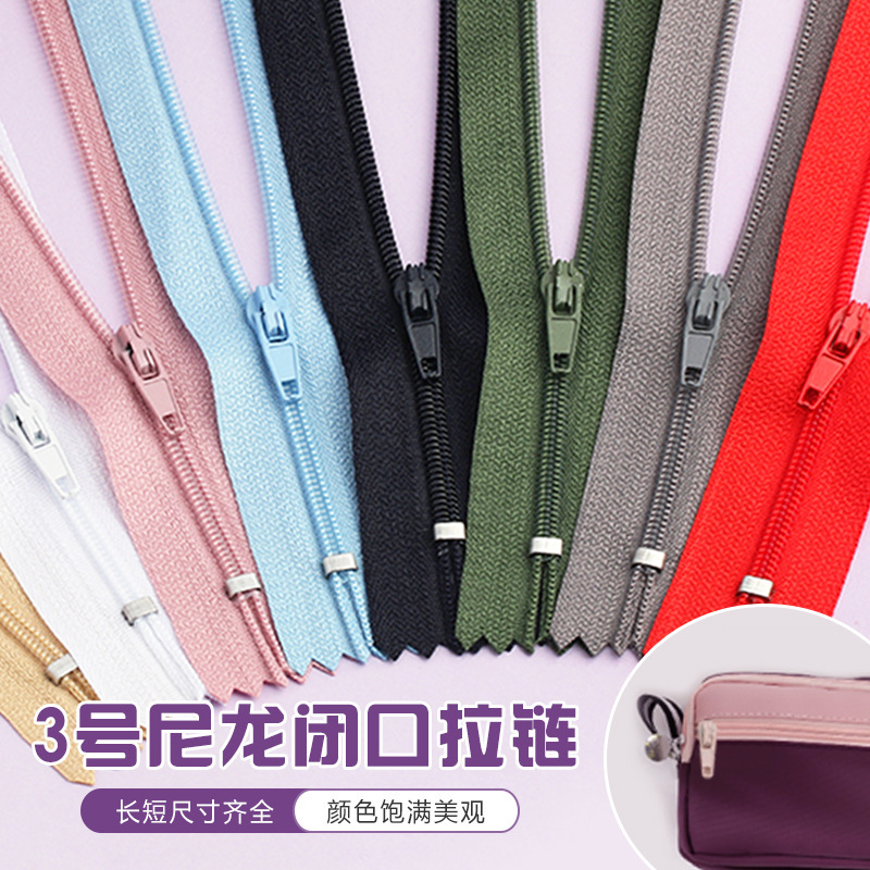 No. 3 Zipper Pants Placket Dress Pants Clothing Pocket Pencil Case Bag 13-20cm Colorful Nylon Fine Tooth Zipper Chain No. 3 Zipper Pants Placket Dress Pants Clothing Pocket Pencil Case Bag 13-20cm Colorful Nylon Fine Tooth Zipper Chain
