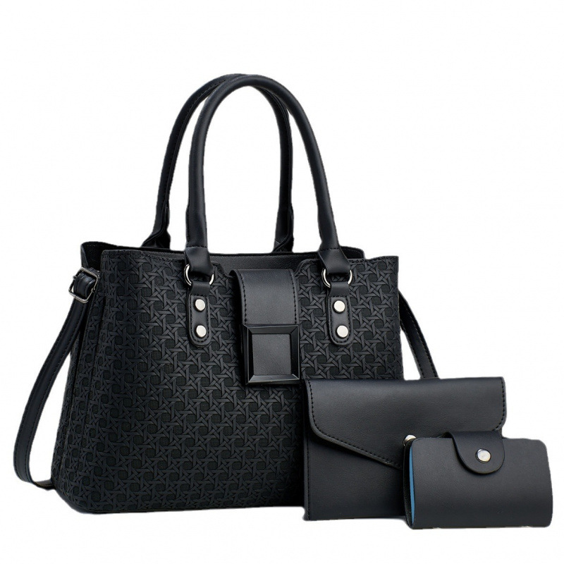 Bajas de tres piezas para niños y madres 2025 nueva gran capacidad de hombro de una sola mujer, bolsas de mano de mujer, bolsas transfronterizas