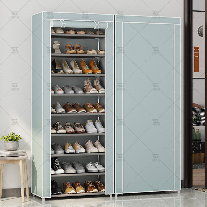 cubierta exterior simple estante de zapatos puerta doméstica multicapa dormitorio interior puerta de entrada a prueba de polvo armario de zapatos casa de alquiler cubierta image 5