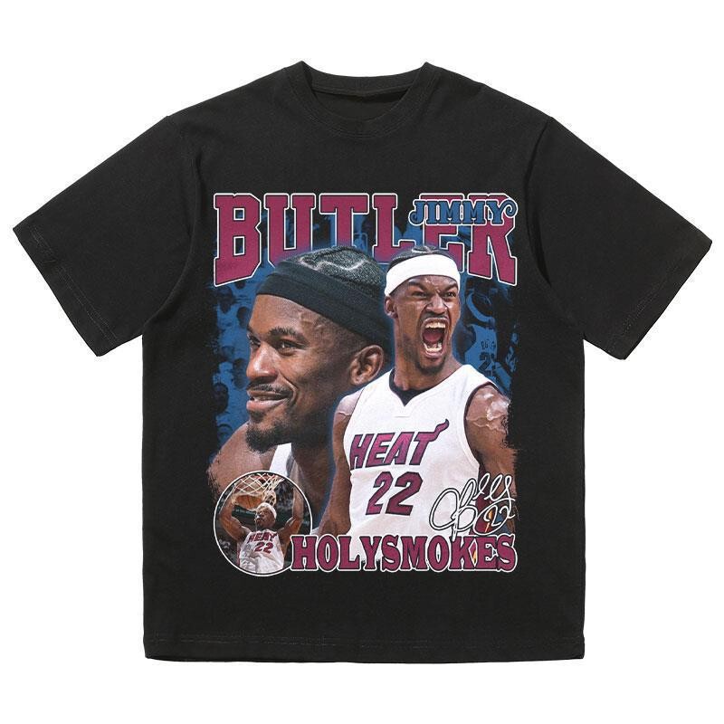 American-Style T-Shirt with Basketball Star Prints of Rose, James, Morant, and Curry, Short-Sleeve Street Style for Men American-Style T-Shirt with Basketball Star Prints of Rose, James, Morant, and Curry, Short-Sleeve Street Style for Men