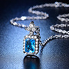Rectangular pendant, fashionable accessory, square necklace, wholesale