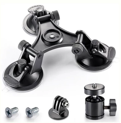 Car phone holder – sucker base - three-sucker-pantilt