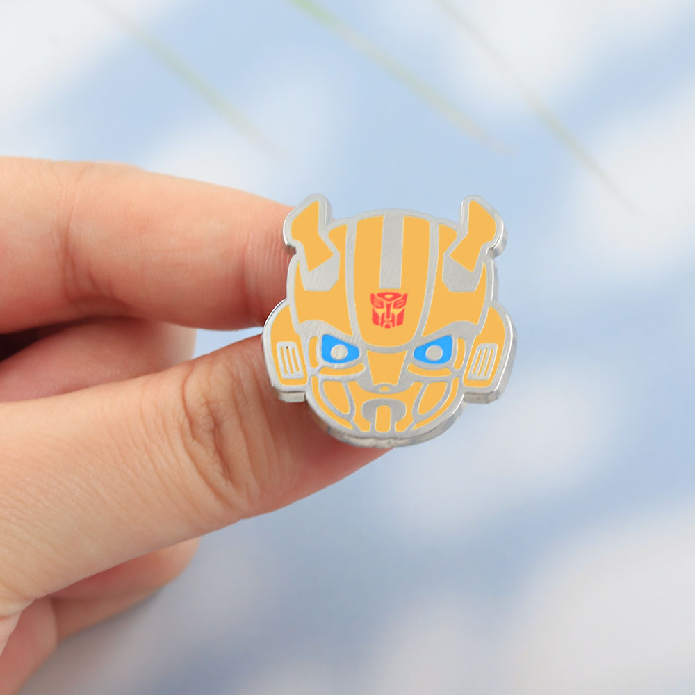 Transformers Bumblebee Metal Brooch, Autobot Helmet Enamel Badge, Anime Movie Merchandise Backpack Pin