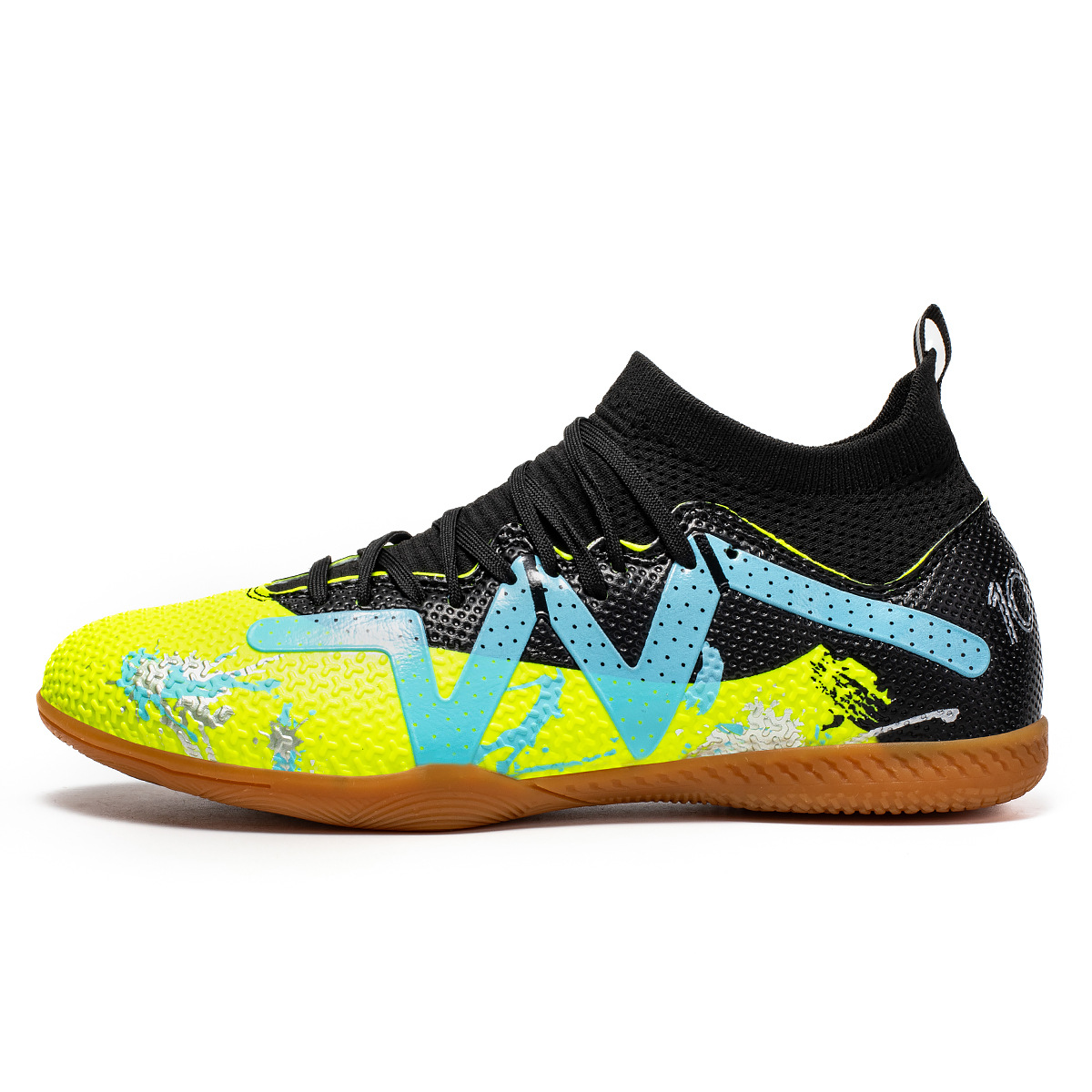 2025 nuevos zapatos de fútbol para hombres y mujeres, estudiantes jóvenes, césped plano, nueva fábrica antideslizante interior transfronteriza