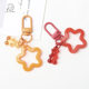 Colorful Acrylic Transparent Bear Five-pointed Star Diy Pendant Keychain Cute Women's Bag Accessories Pendant