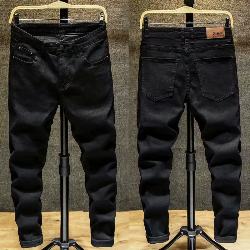Ретро светлые джинсы, эластичные тонкие брюки, slim fit