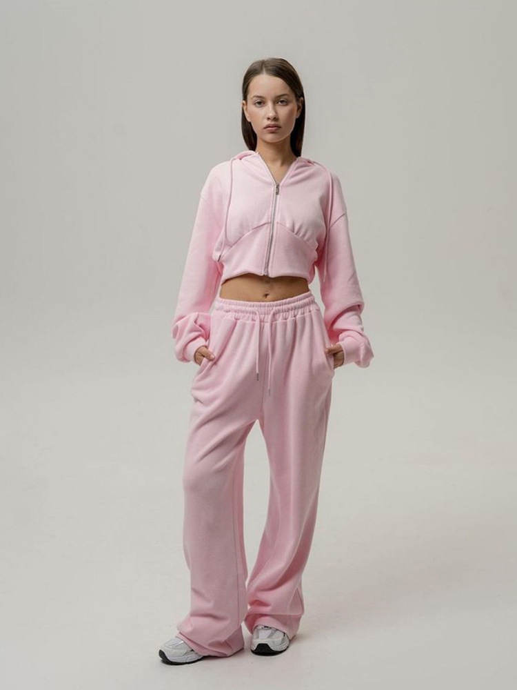 Casual Women's Hooded Sweatshirt With Zipper And Drawstring_voghion.com