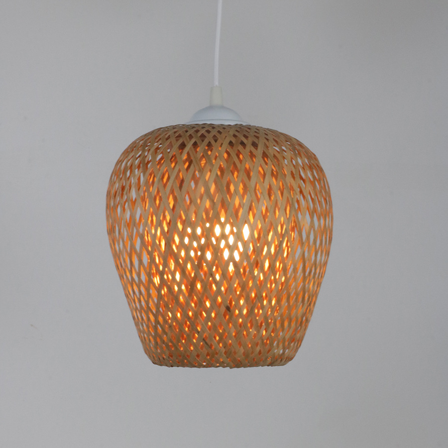 Lámpara de bambú nueva iluminación de estilo chino ratán Zen sala de té lámpara de comedor estilo japonés linterna de bambú Casa de Té antigua pantalla