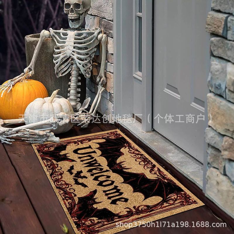 Amazon Temu ハロウィンゴーストフロアマット、汚れにくい玄関ドアマット、バスルーム吸収性フットマット、リビングルーム装飾フロアマット|undefined