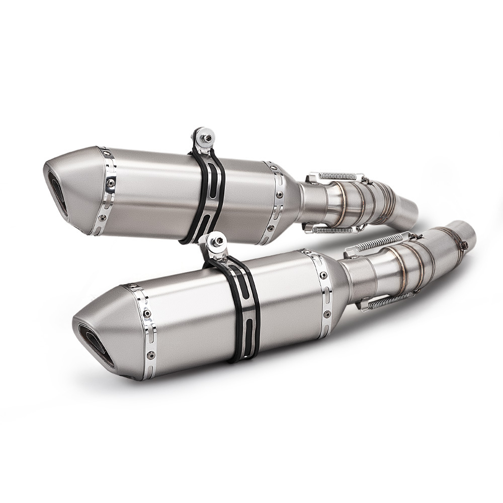 Motorcycle exhaust pipe modification suitable for Z1000 stainless steel dual outlet mid-section and tail-section silencers, 2010-2022