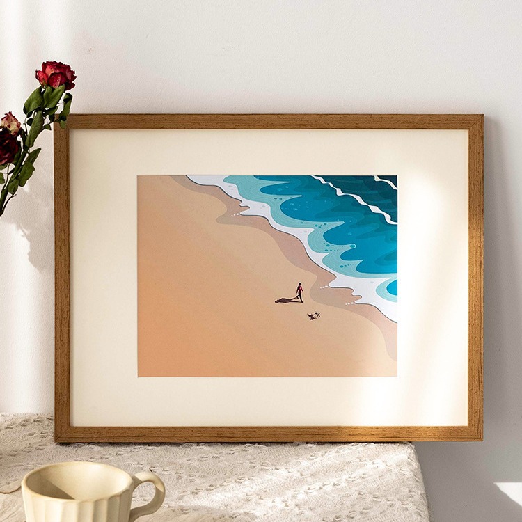 木造の絵の枠は表装して壁の4k 8kの水彩の筋理画のスケッチの写真の枠の3a 4木のスケッチのパズルのフレームの20を掛けます。