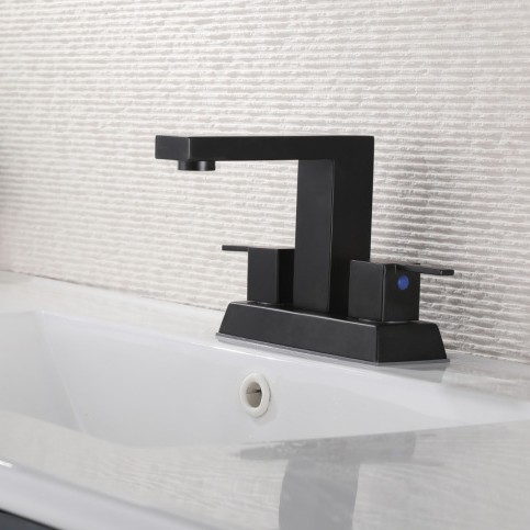 Cuatro pulgadas transfronterizas doble manija doble abierto grifo de lavabo frío y caliente lavabo de baño lavabo de baño