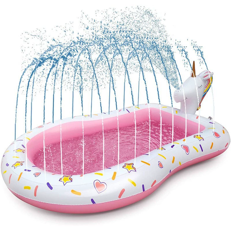Трансграничная поставка ПВХ надувной единорог бассейн родитель-ребенок интерактивная игра в воде