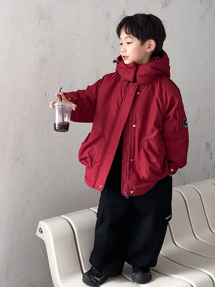 McCarthy ropa infantil chaqueta de pluma para niños invierno 2025 nuevo niño otoño invierno grueso chaqueta de invierno con capuzas cálidas