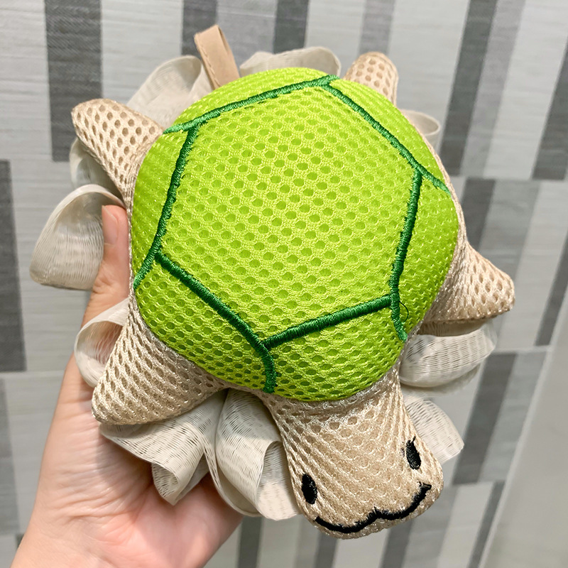 かわいい亀がボールを浴びて風呂に入って子供が神器を泡立てて風呂に入るおもちゃが散らない超柔らかいシャワーボール|undefined