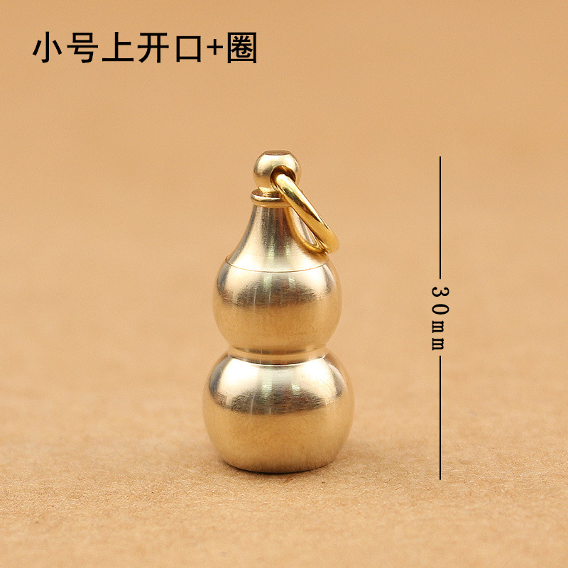 Small (open at the top) copper gourd - with small hanging ring