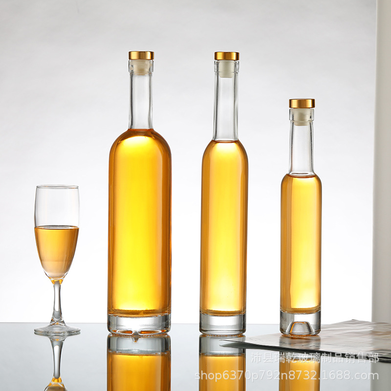 加厚玻璃瓶200ml375ml500ml750ml玻璃油瓶 冰酒瓶果酒杨梅分装瓶