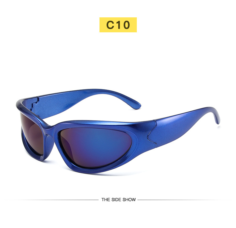 Sportsonnenbrille Im Y2k Steampunk Design Für Damen Und Herren_voghion.com