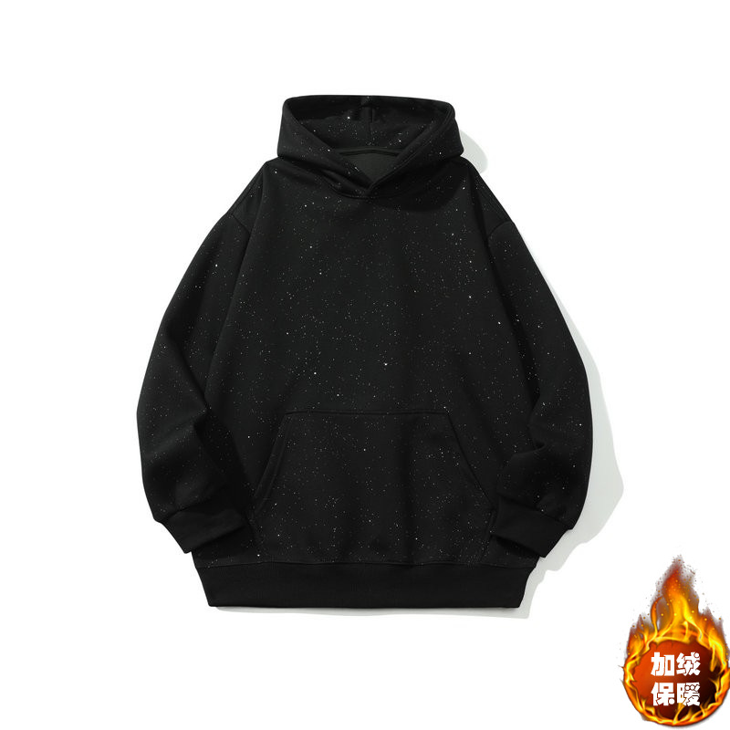 블랙 후드 플러스 벨벳