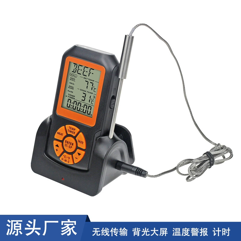 Оптовая продажа кухня беспроводной зонд пищевой термометр с подсветкой наружная печь печь BBQ термометр для барбекю
