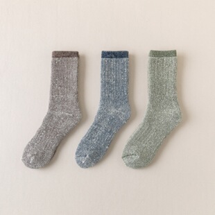 Cross-Border North American Style Outdoor Big Person Contrasting Color Ruffled Thickened Terry Men's Stockings Foreign Trade Winter Warm Sports Socks