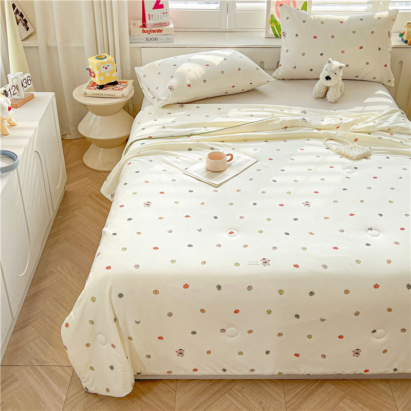 A級ベビー・マタニティグレード大豆繊維ニット綿夏用掛け布団、洗濯機で洗える夏用子供用薄掛け布団、ギフト用エアコン掛け布団
